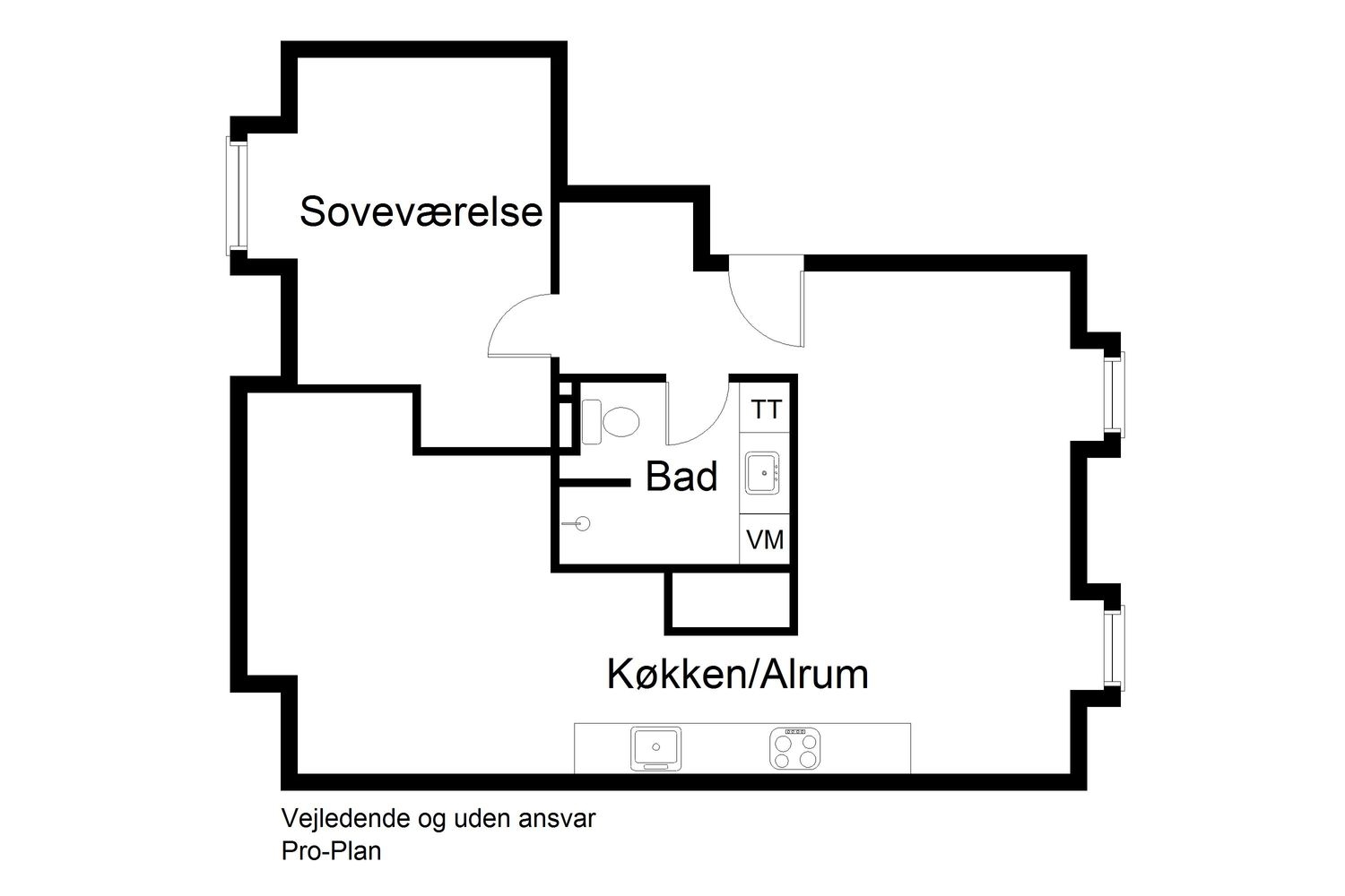 Anker Heegaards Gade 1B, 5. floor plan 0