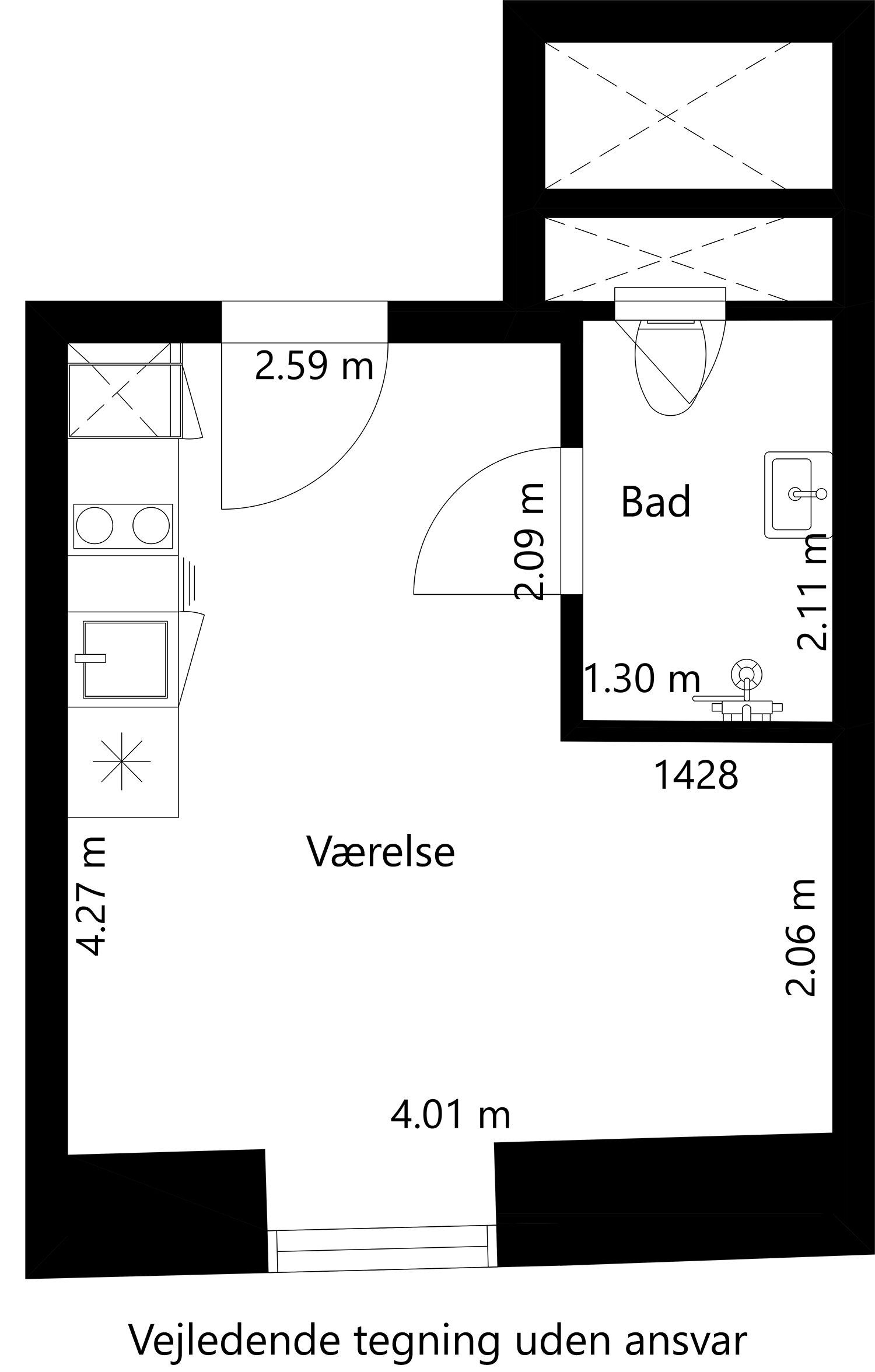Østre Stationsvej 2F, 5. 12. floor plan 0