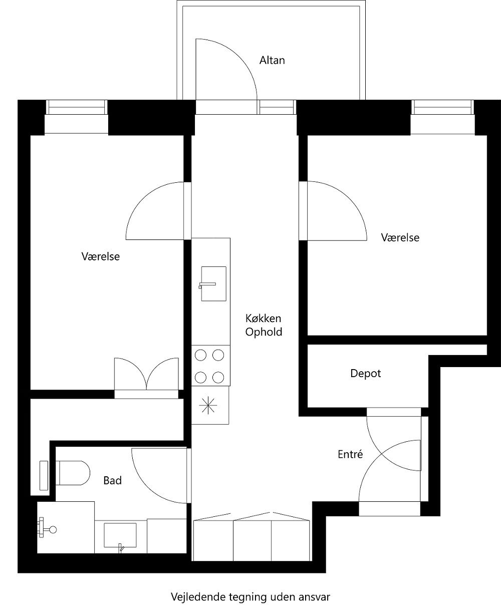 Brassøvej 34, 1. 2. floor plan 0
