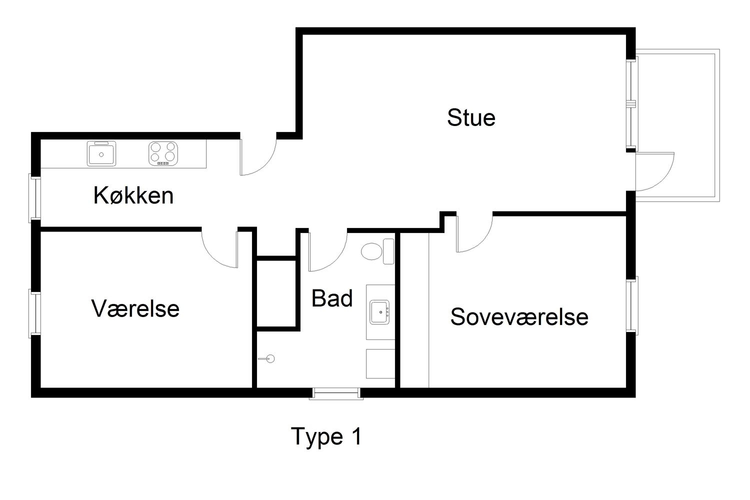 Haslevgade 2, 1. tv. floor plan 0