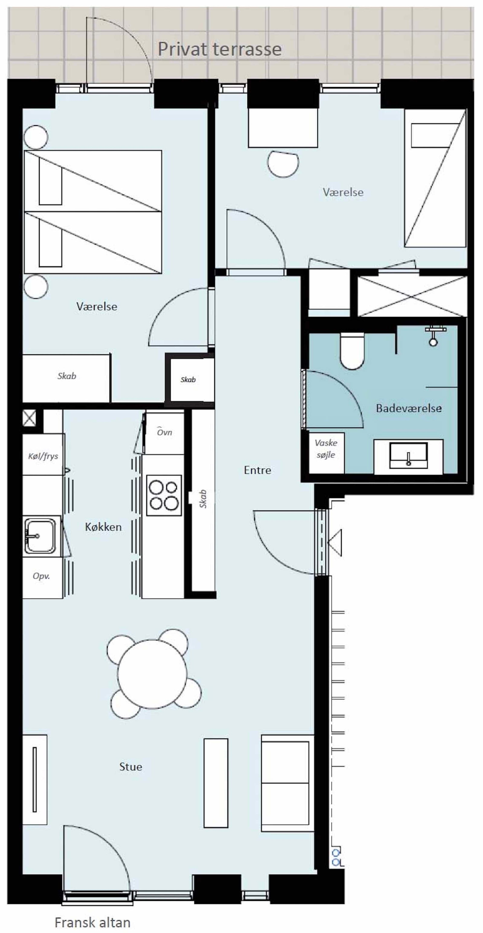 Ved Frederiks Kanal 9, st. tv. floor plan 0