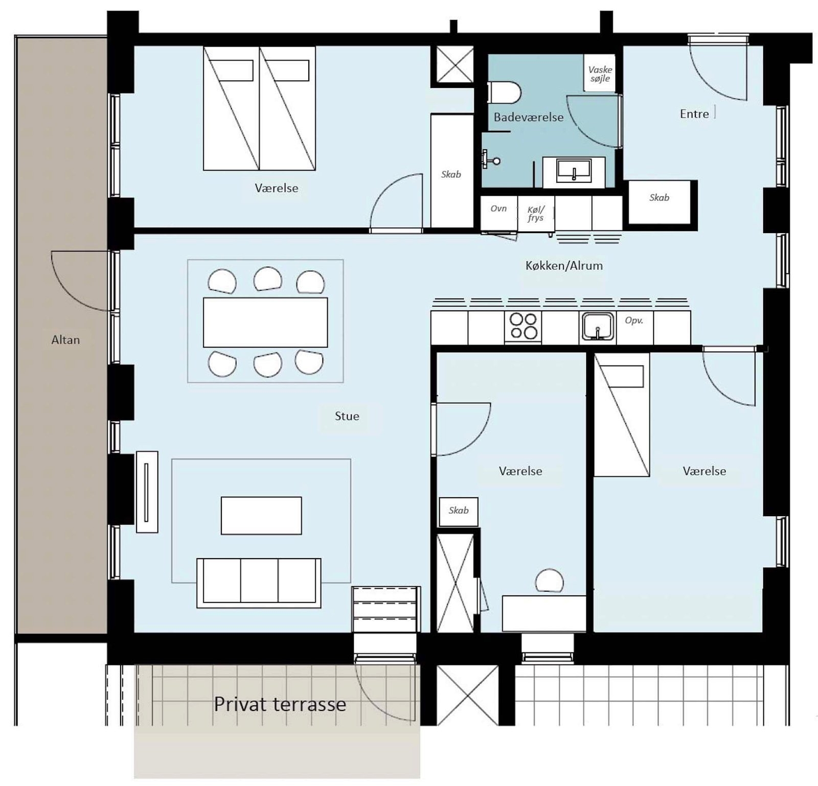 Kongensgade 142, 3-1 floor plan 0